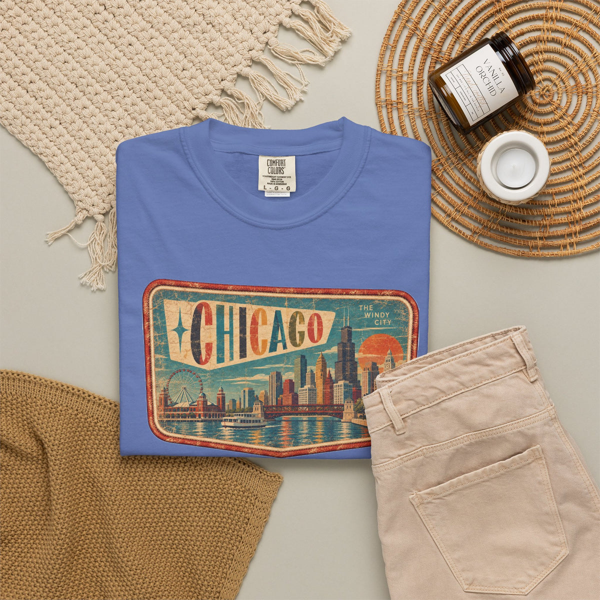 Chicago - Unisex Garment-Dyed T-shirt