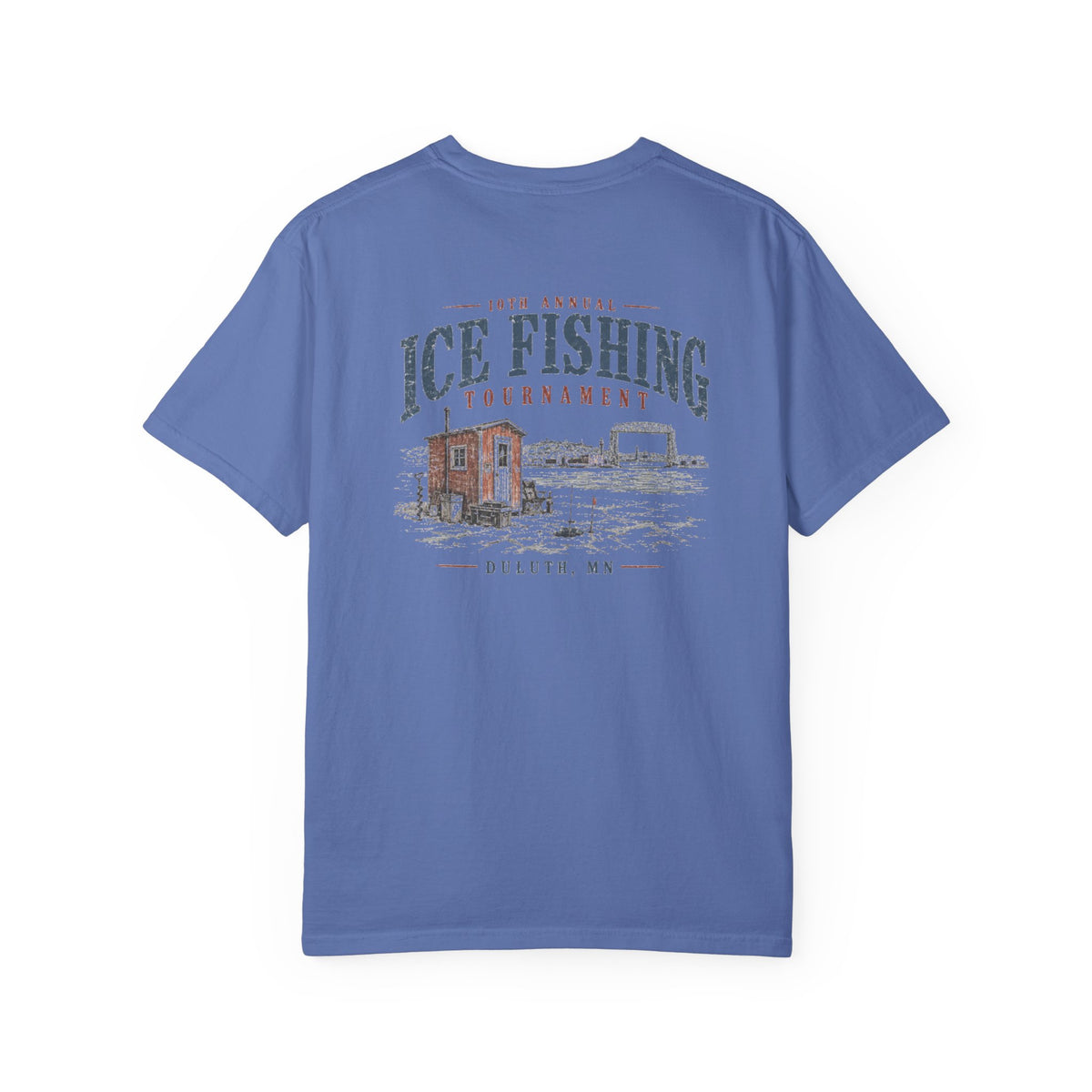Ice Fishing Tournament - Unisex Garment-Dyed T-shirt