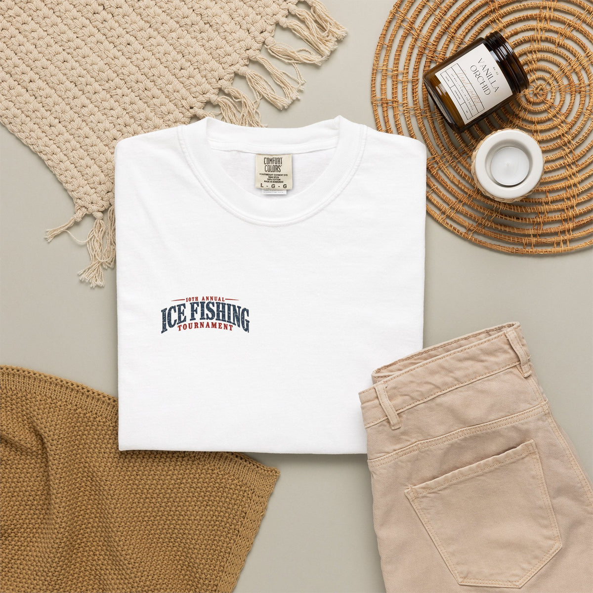 Ice Fishing Tournament - Unisex Garment-Dyed T-shirt