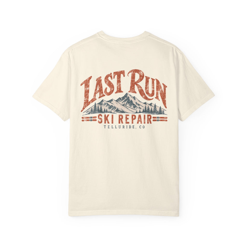 Last Run Ski Repair - Unisex Garment-Dyed T-shirt