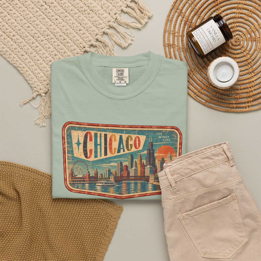 Chicago - Unisex Garment-Dyed T-shirt