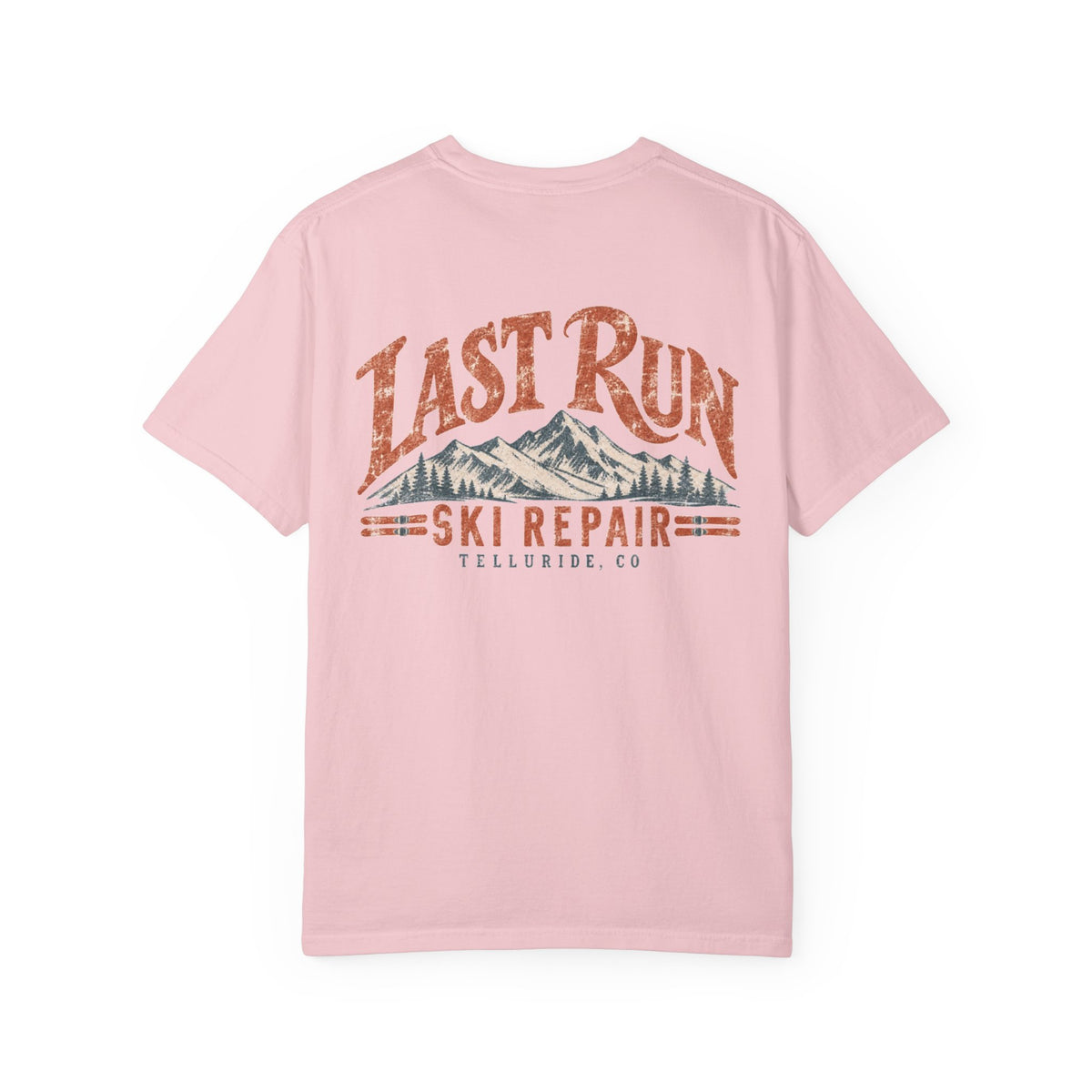Last Run Ski Repair - Unisex Garment-Dyed T-shirt