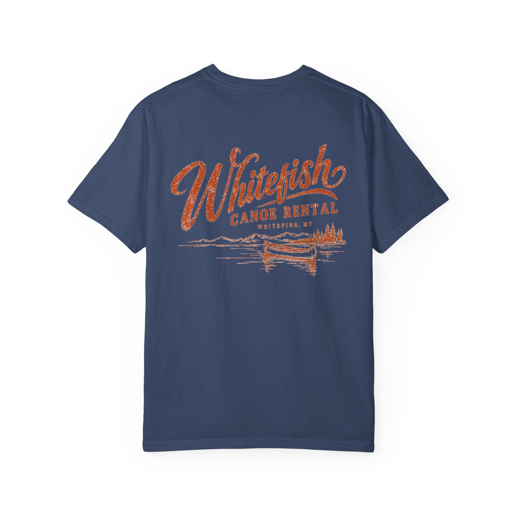Whitefish Canoe Rental - Unisex Garment-Dyed T-shirt
