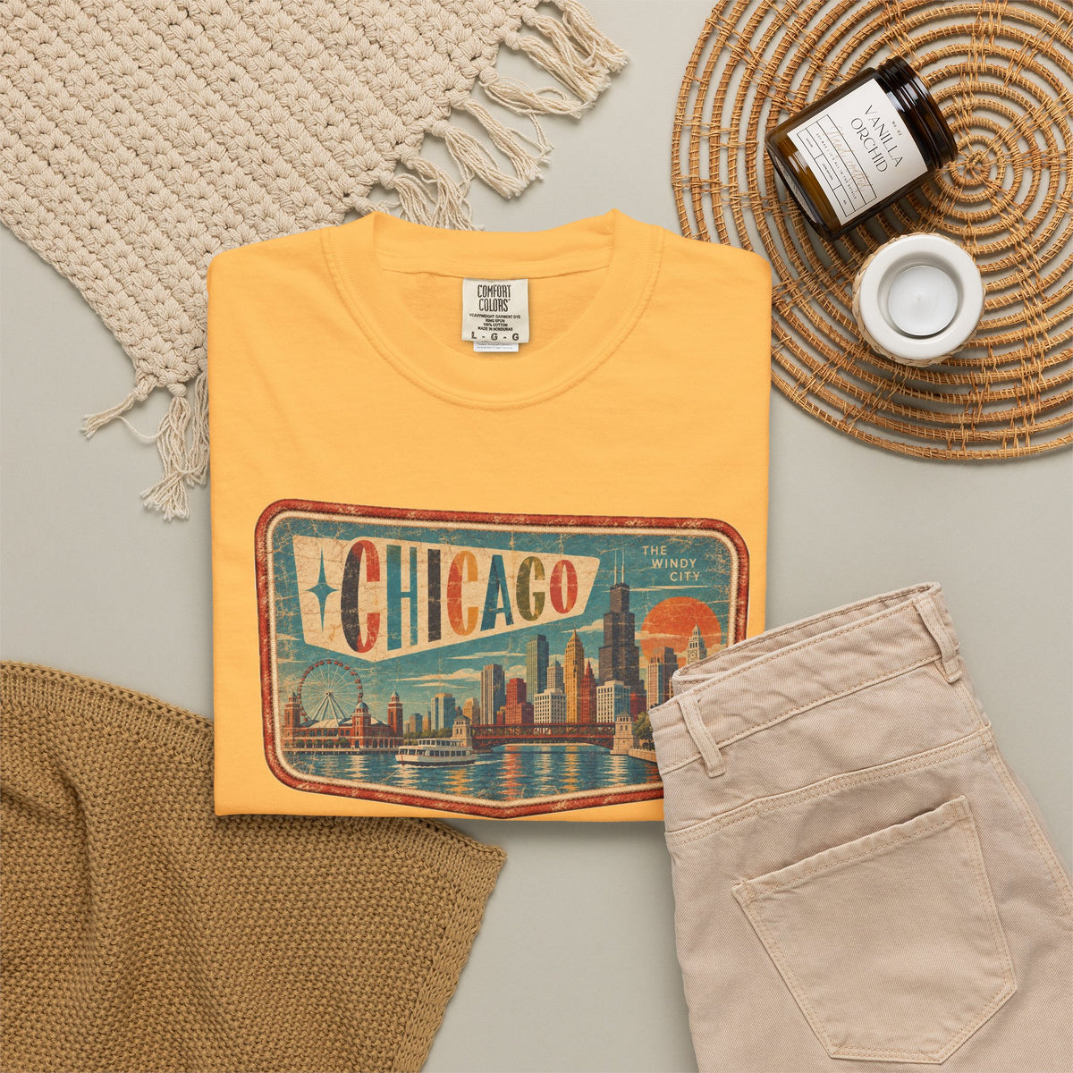 Chicago - Unisex Garment-Dyed T-shirt