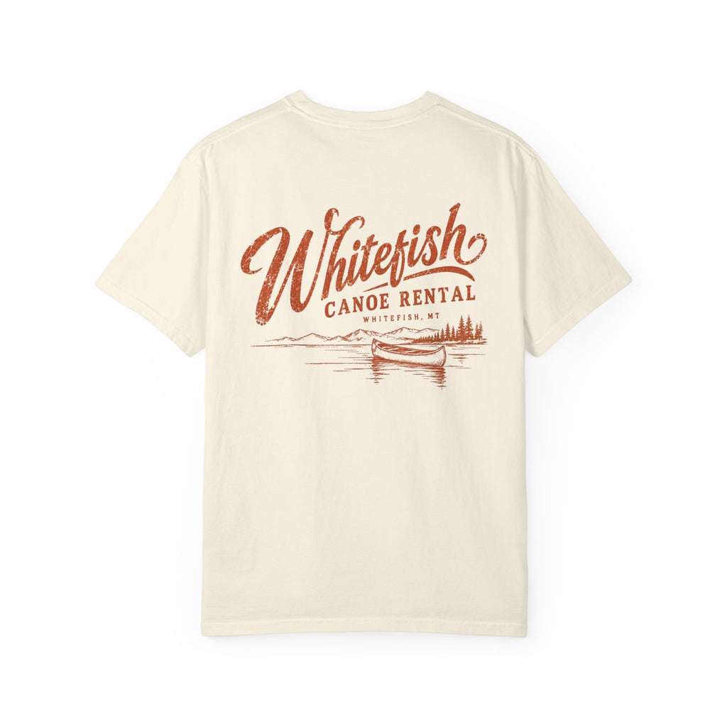 Whitefish Canoe Rental - Unisex Garment-Dyed T-shirt