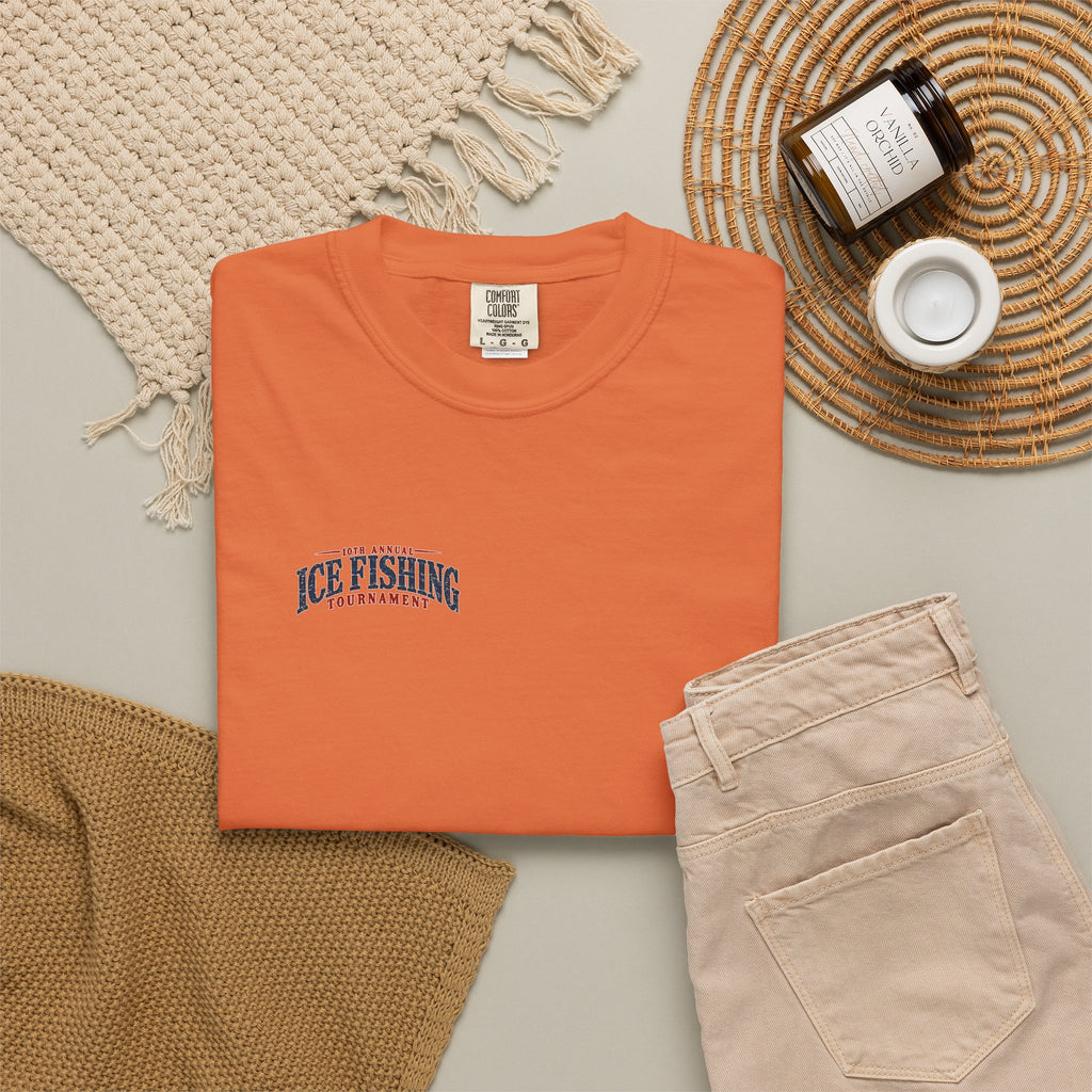 Ice Fishing Tournament - Unisex Garment-Dyed T-shirt