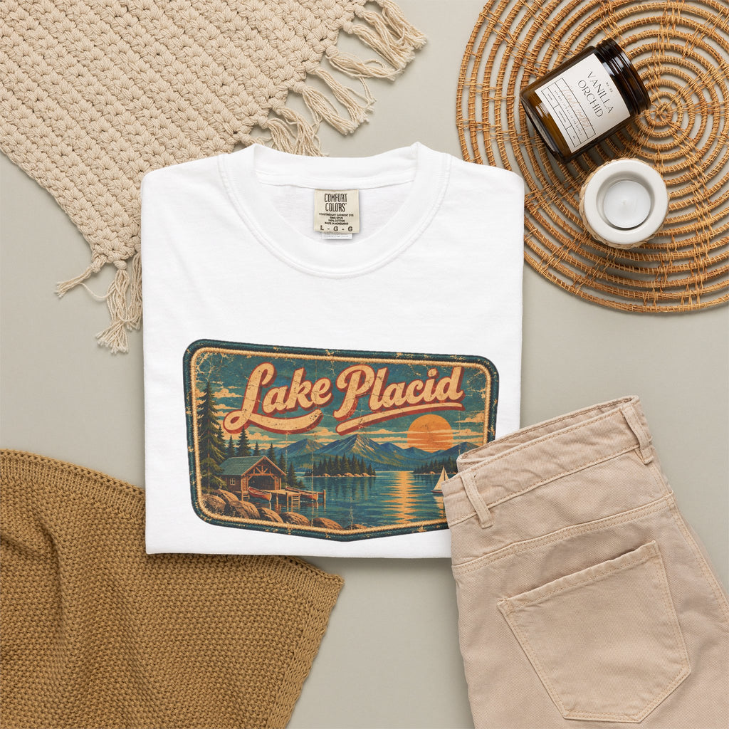 Lake Placid - Unisex Garment-Dyed T-shirt