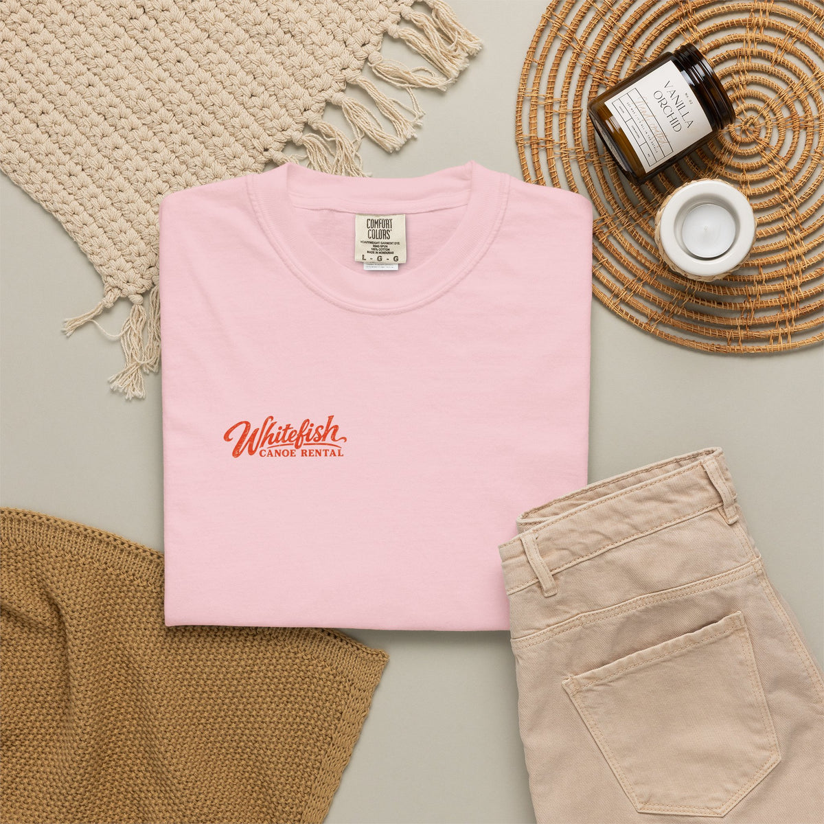 Whitefish Canoe Rental - Unisex Garment-Dyed T-shirt