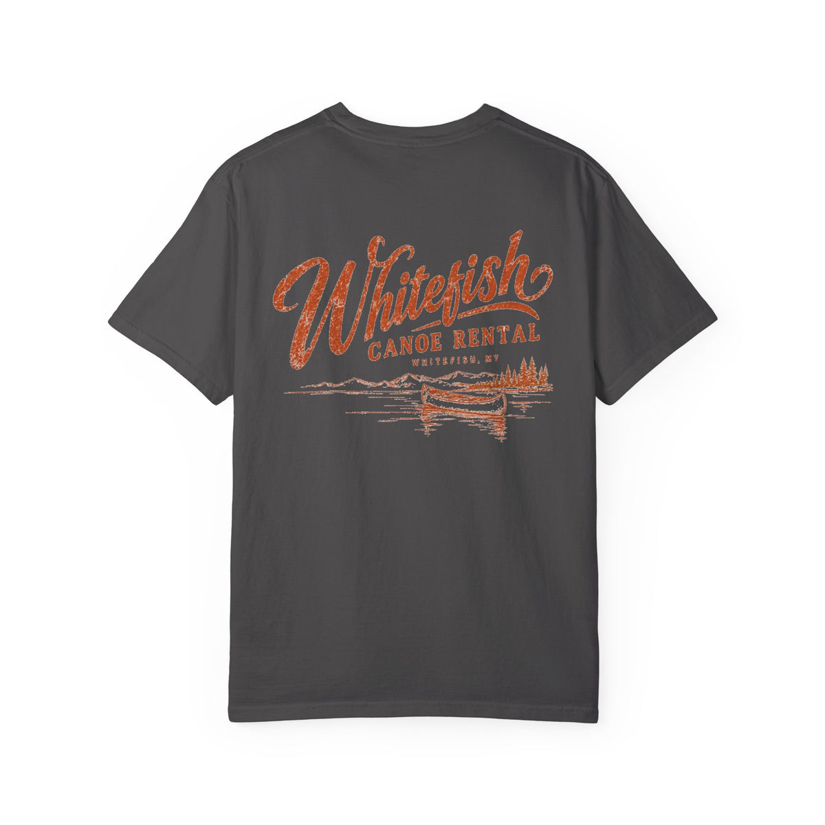 Whitefish Canoe Rental - Unisex Garment-Dyed T-shirt