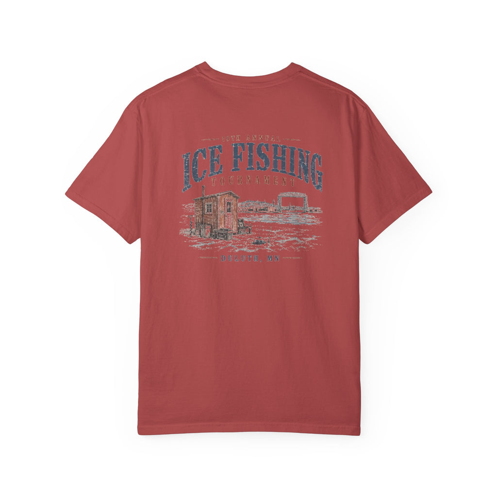 Ice Fishing Tournament - Unisex Garment-Dyed T-shirt