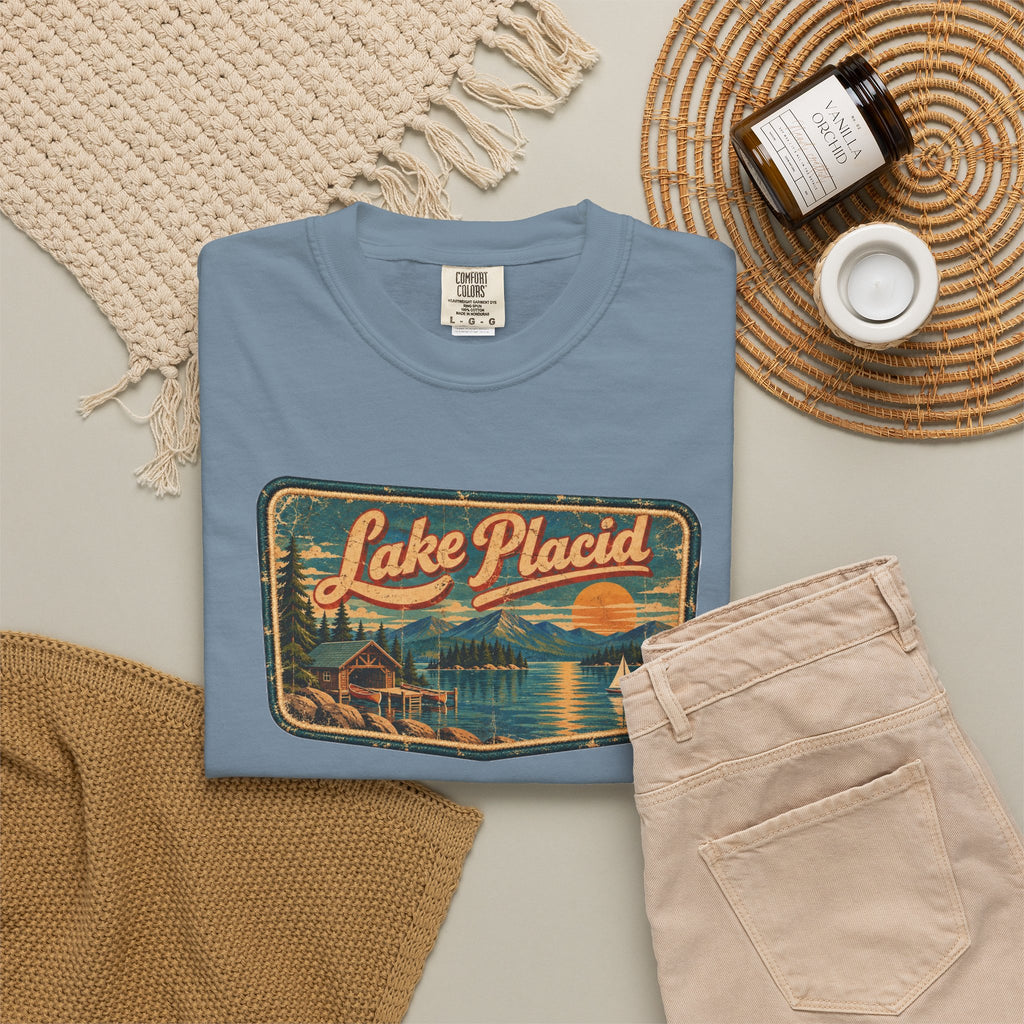Lake Placid - Unisex Garment-Dyed T-shirt