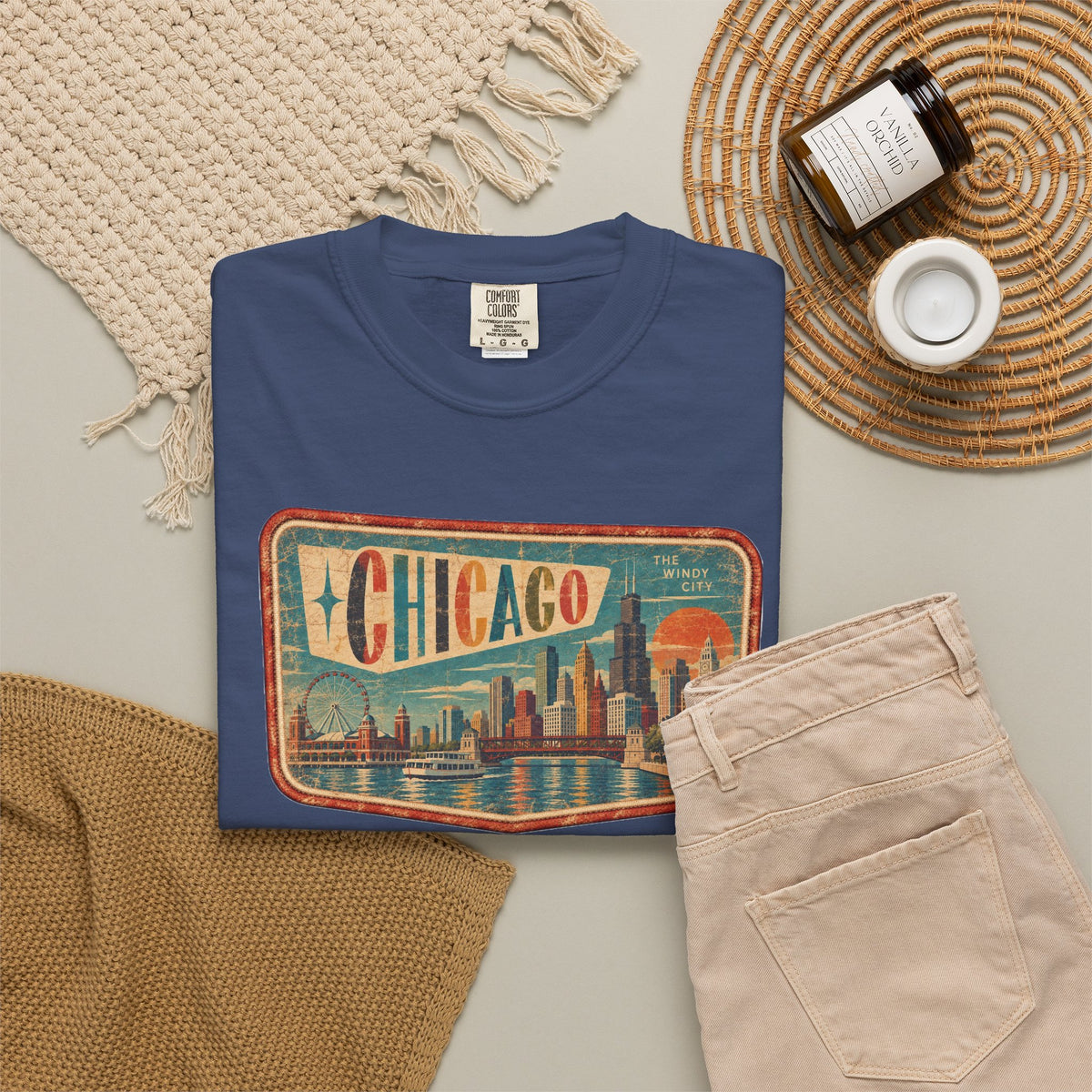 Chicago - Unisex Garment-Dyed T-shirt