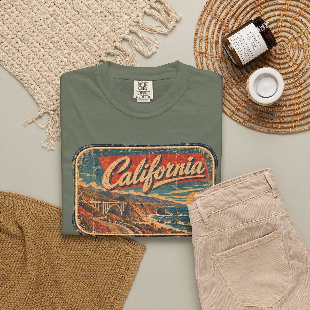 California - Unisex Garment-Dyed T-shirt