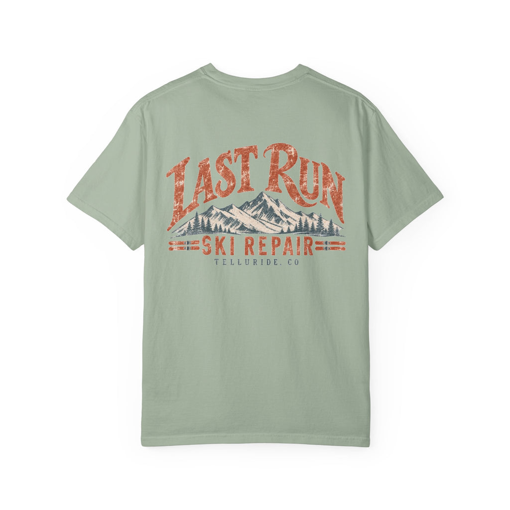 Last Run Ski Repair - Unisex Garment-Dyed T-shirt