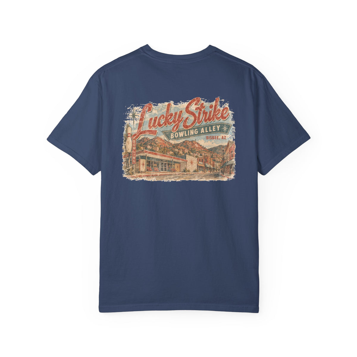 Lucky Strike Bowling Alley - Unisex Garment-Dyed T-shirt