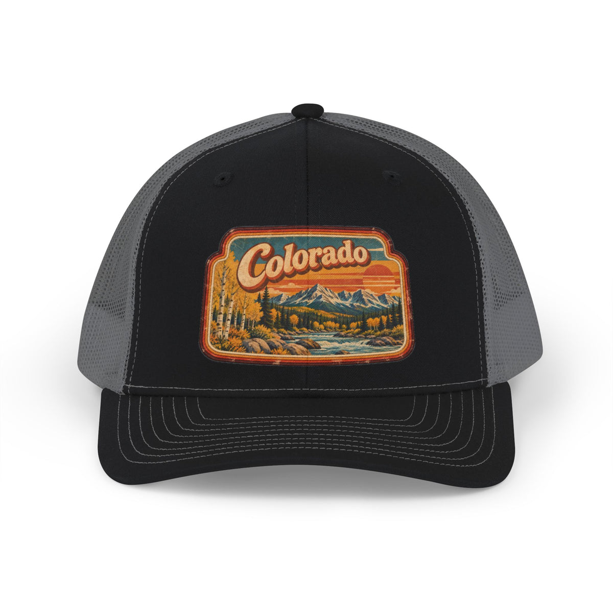 Colorado Mountains Sunset Snapback Trucker Cap