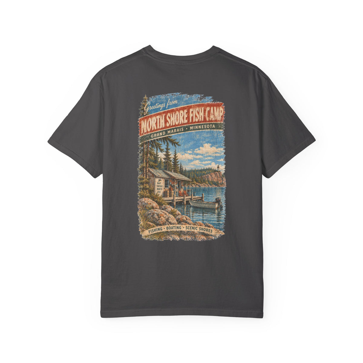 North Shore Fish Camp - Unisex Garment-Dyed T-shirt