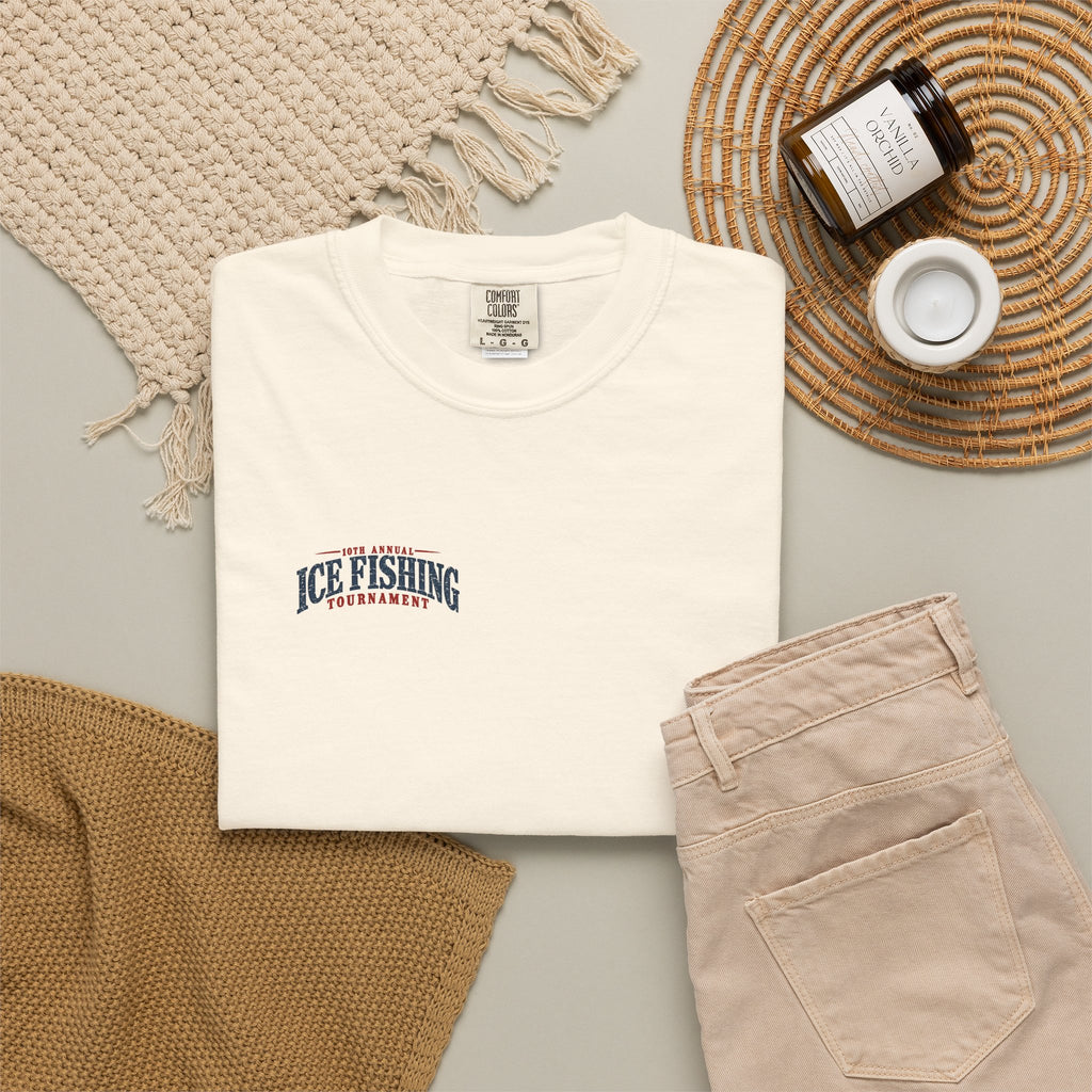 Ice Fishing Tournament - Unisex Garment-Dyed T-shirt