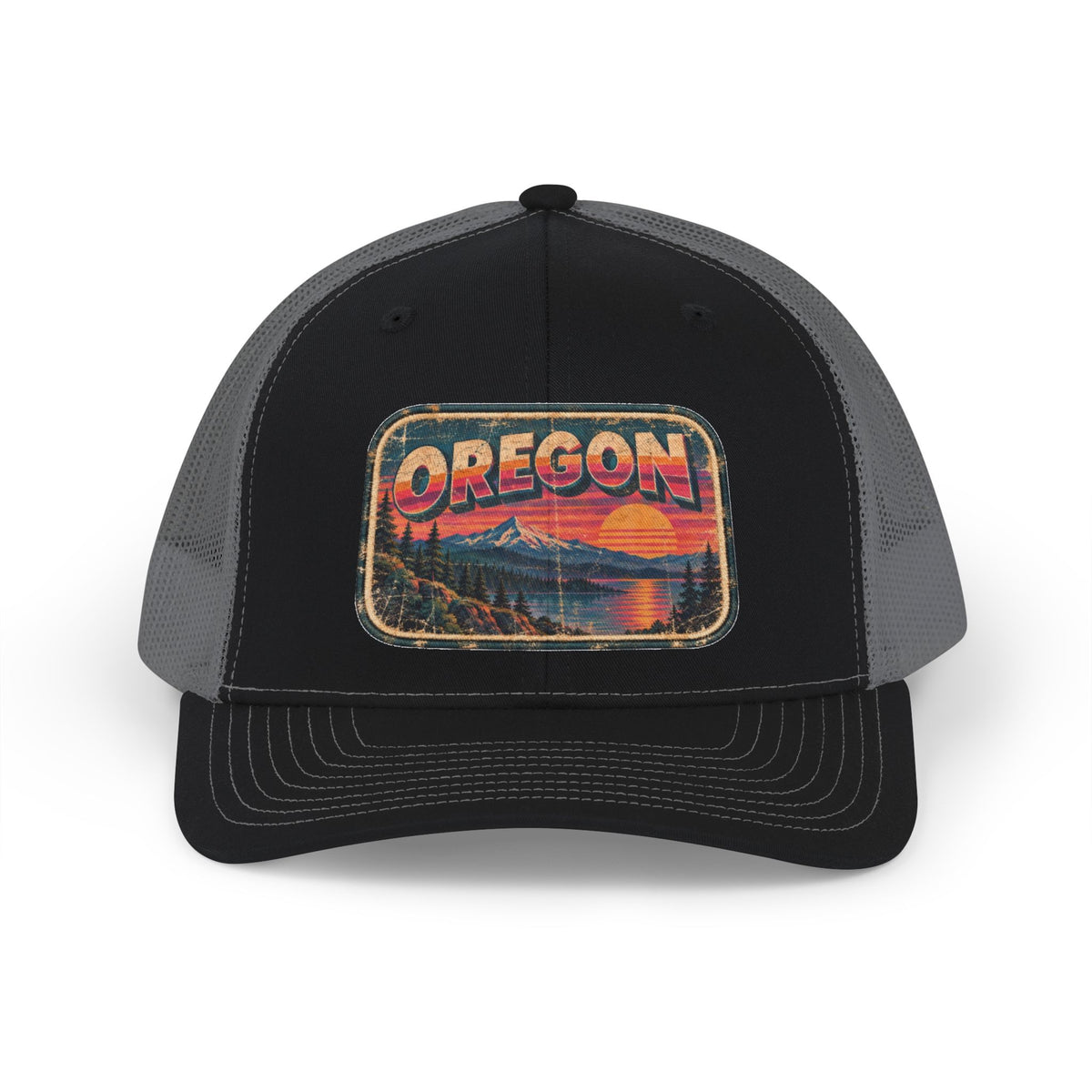 Oregon Mt Hood Lake Snapback Trucker Cap