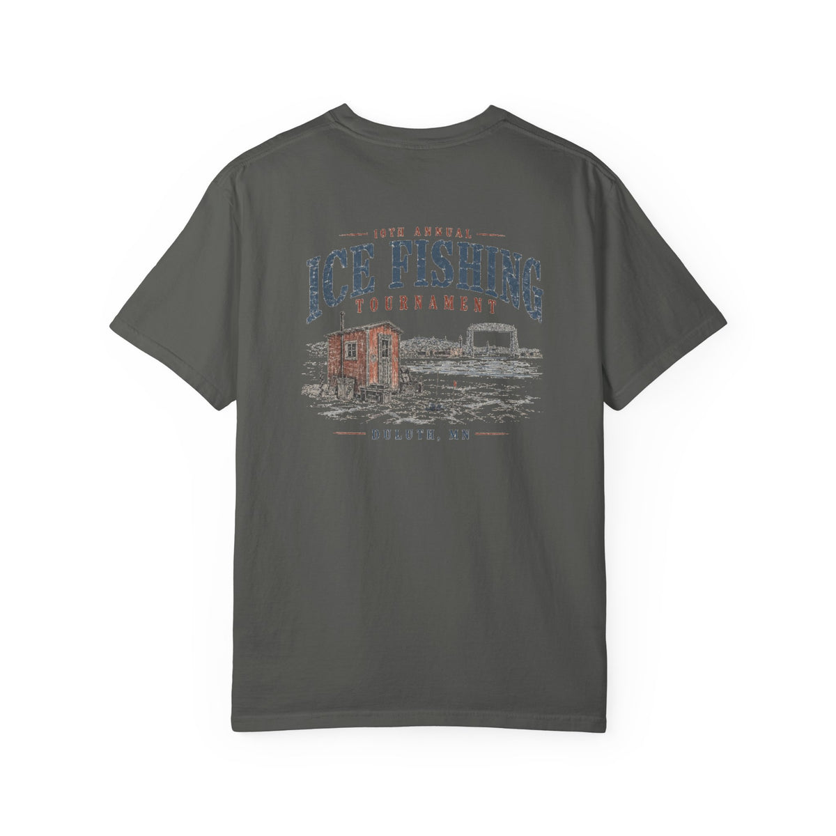 Ice Fishing Tournament - Unisex Garment-Dyed T-shirt