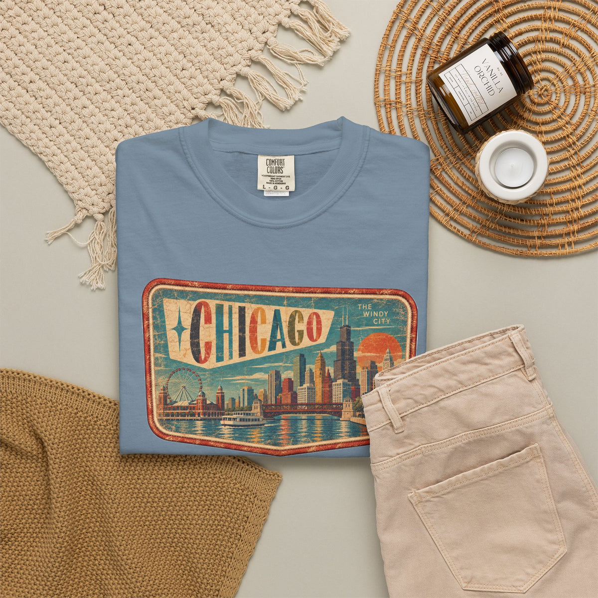 Chicago - Unisex Garment-Dyed T-shirt
