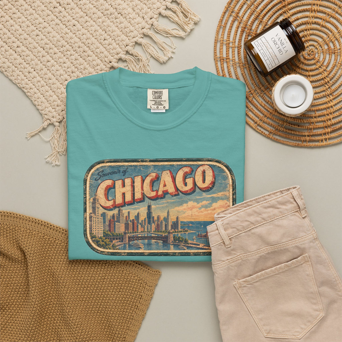Chicago - Unisex Garment-Dyed T-shirt