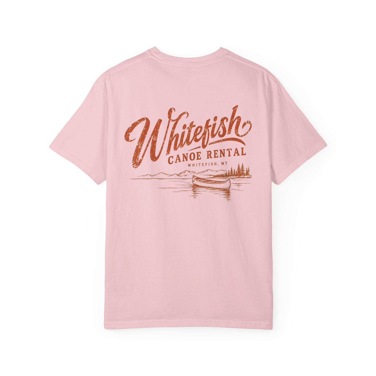 Whitefish Canoe Rental - Unisex Garment-Dyed T-shirt