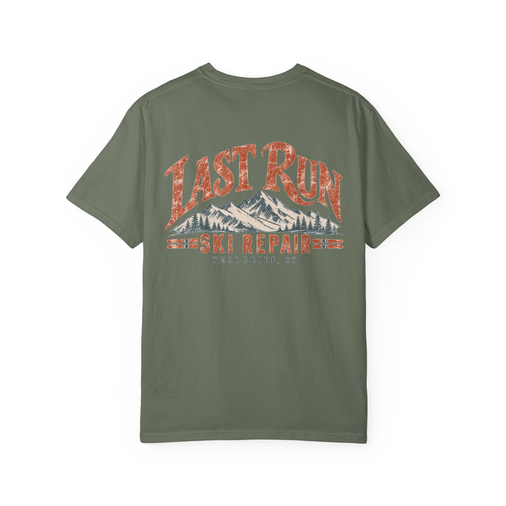 Last Run Ski Repair - Unisex Garment-Dyed T-shirt