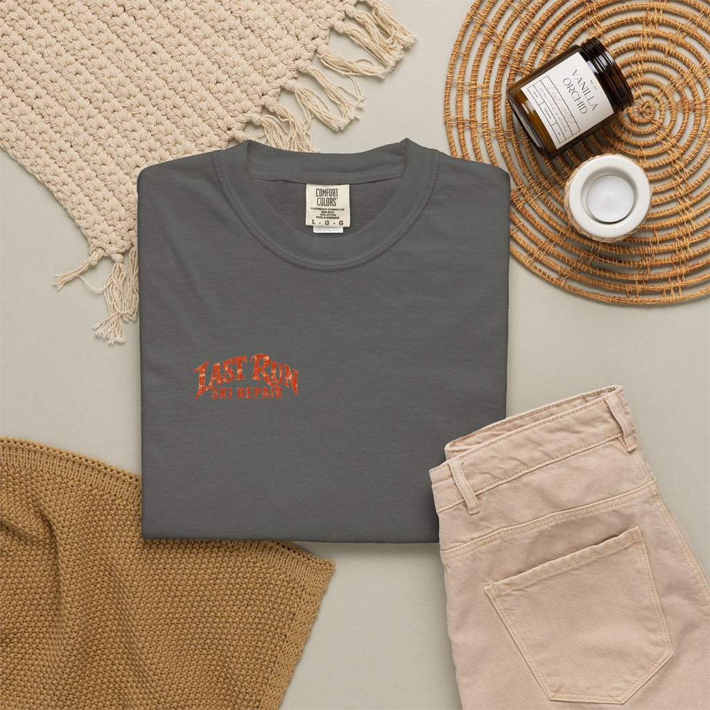 Last Run Ski Repair - Unisex Garment-Dyed T-shirt