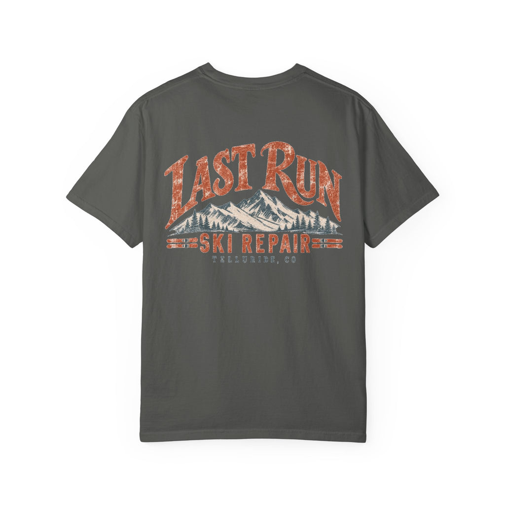 Last Run Ski Repair - Unisex Garment-Dyed T-shirt