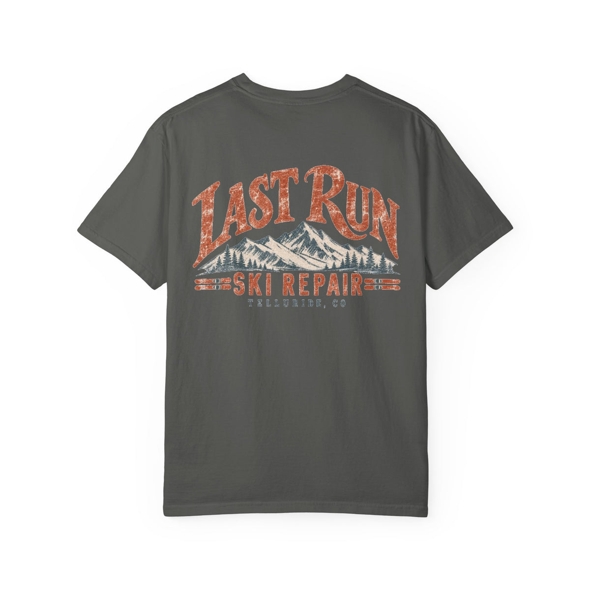 Last Run Ski Repair - Unisex Garment-Dyed T-shirt