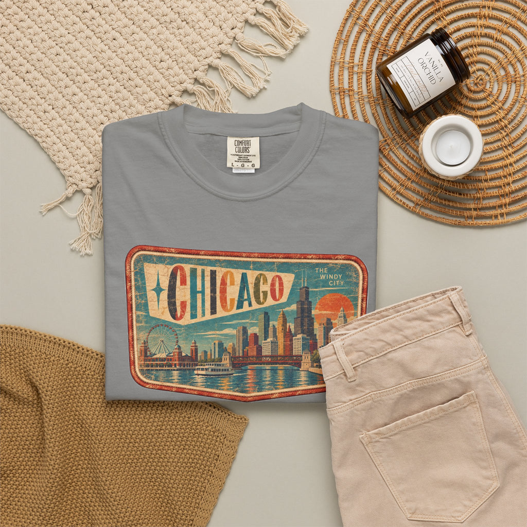 Chicago - Unisex Garment-Dyed T-shirt