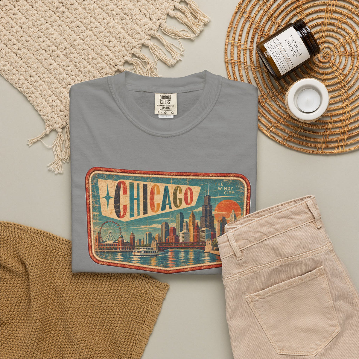 Chicago - Unisex Garment-Dyed T-shirt