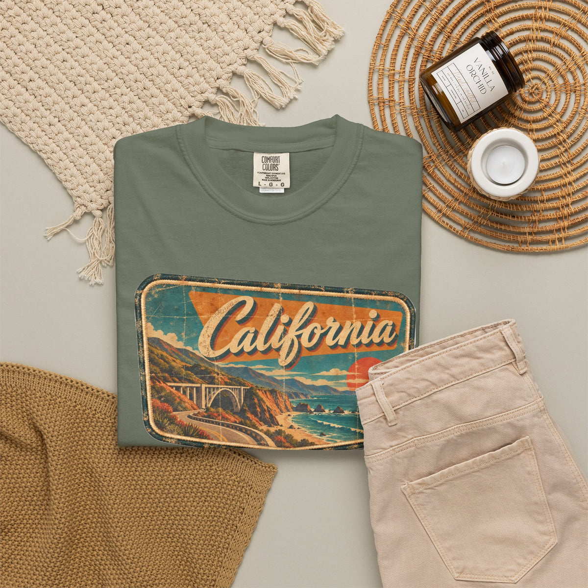 California - Unisex Garment-Dyed T-shirt