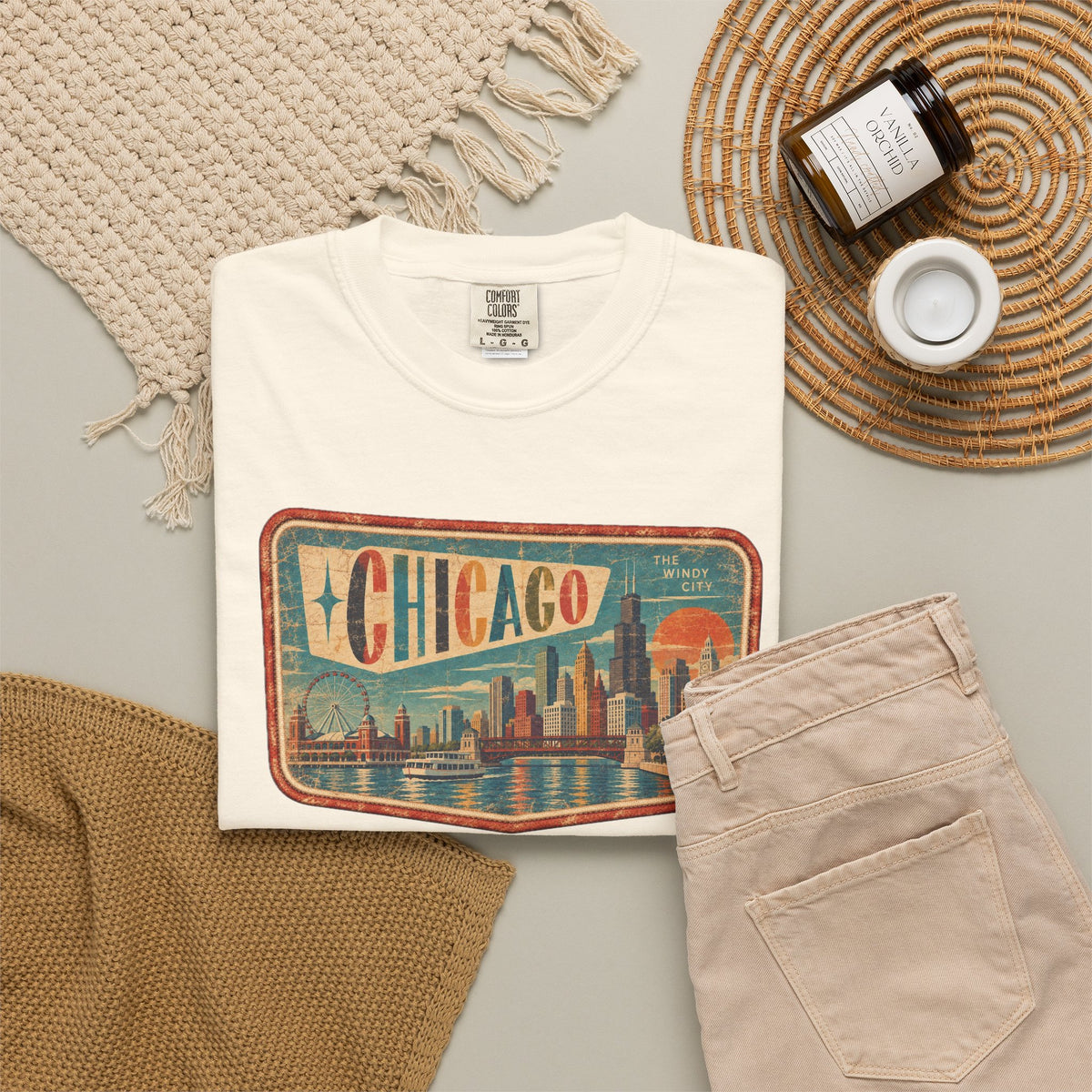 Chicago - Unisex Garment-Dyed T-shirt