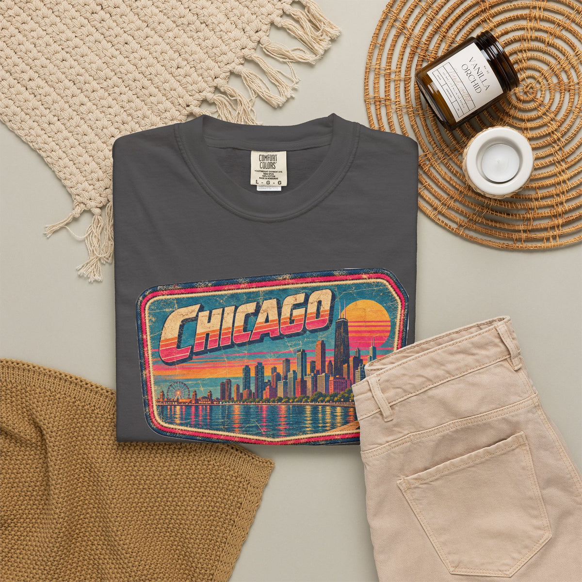 Chicago - Unisex Garment-Dyed T-shirt