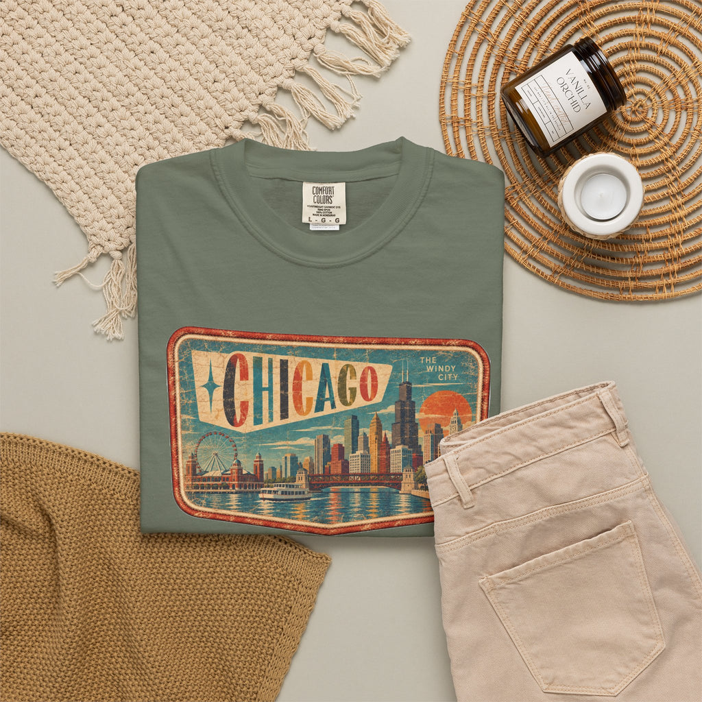 Chicago - Unisex Garment-Dyed T-shirt