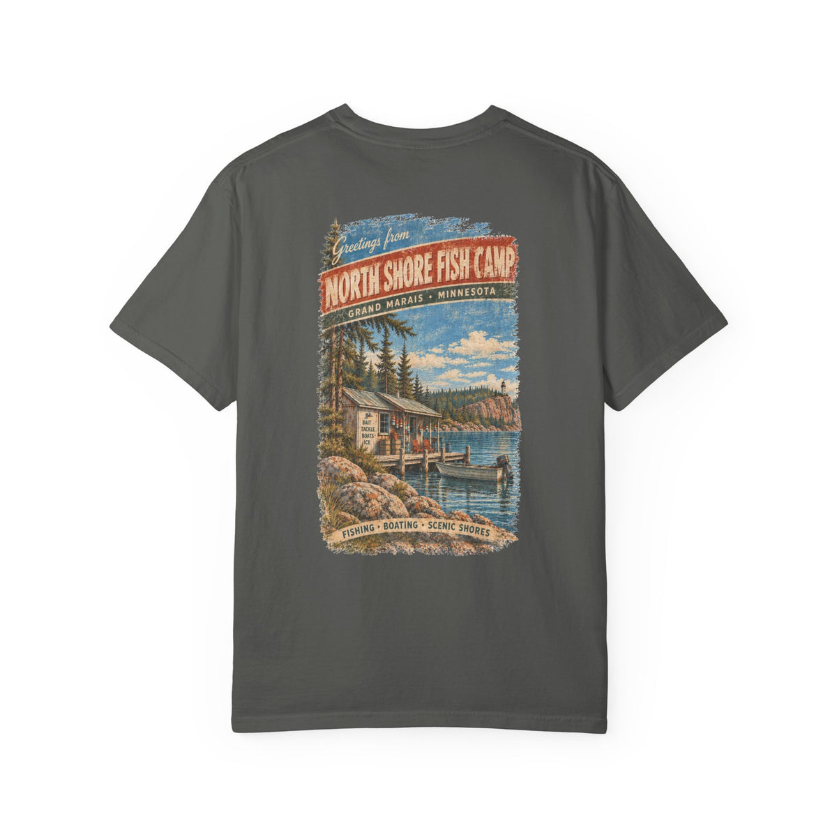 North Shore Fish Camp - Unisex Garment-Dyed T-shirt