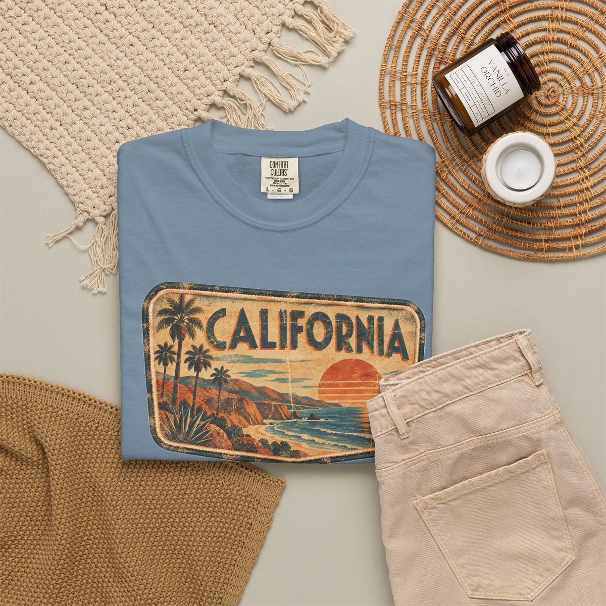 California - Unisex Garment-Dyed T-shirt
