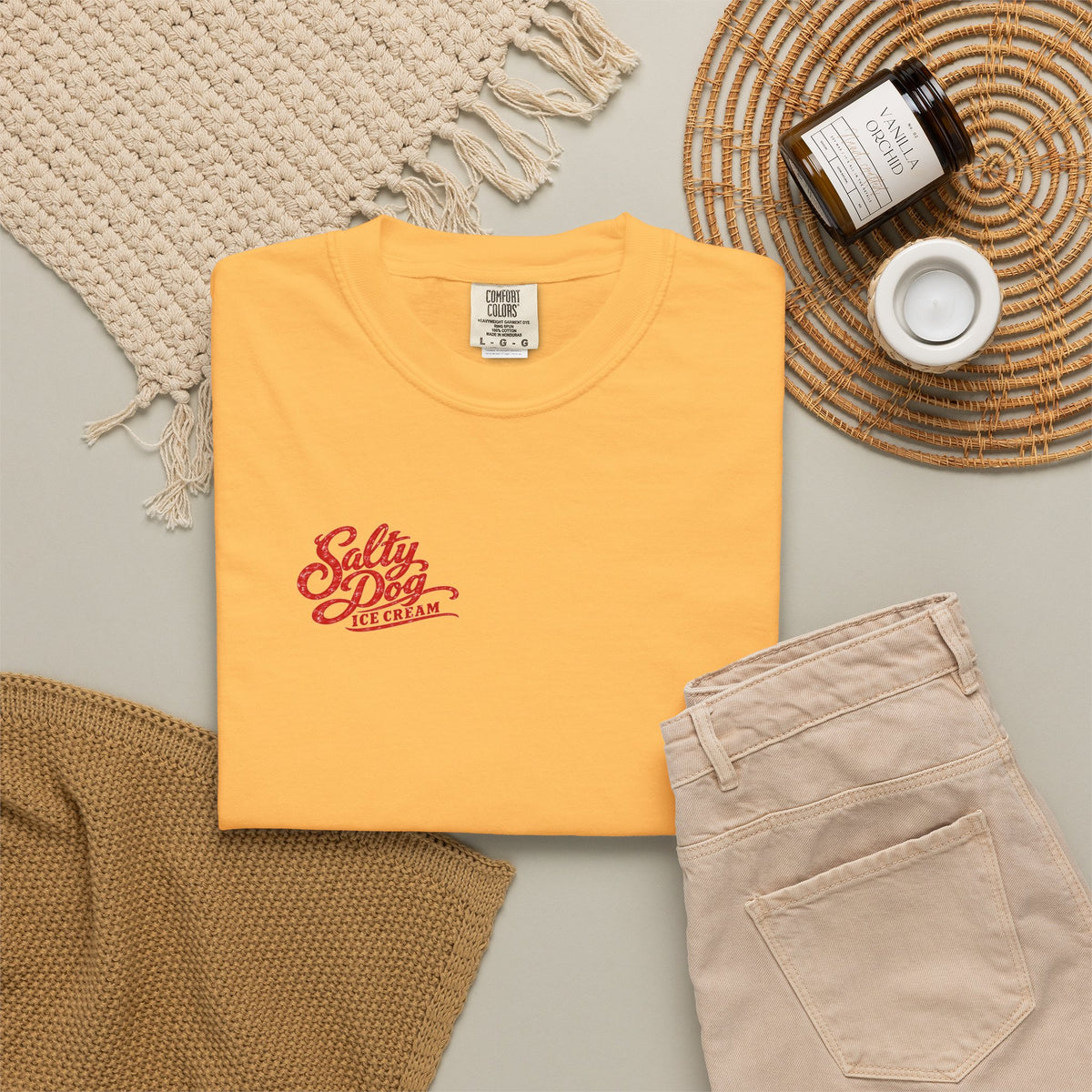 Salty Dog Ice Cream - Unisex Garment-Dyed T-shirt