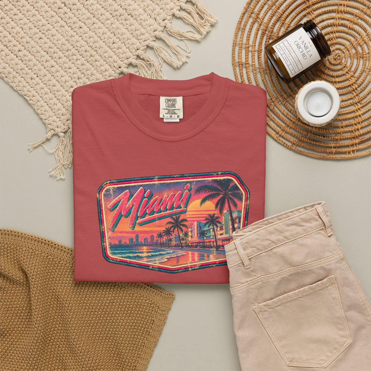 Miami - Unisex Garment-Dyed T-shirt