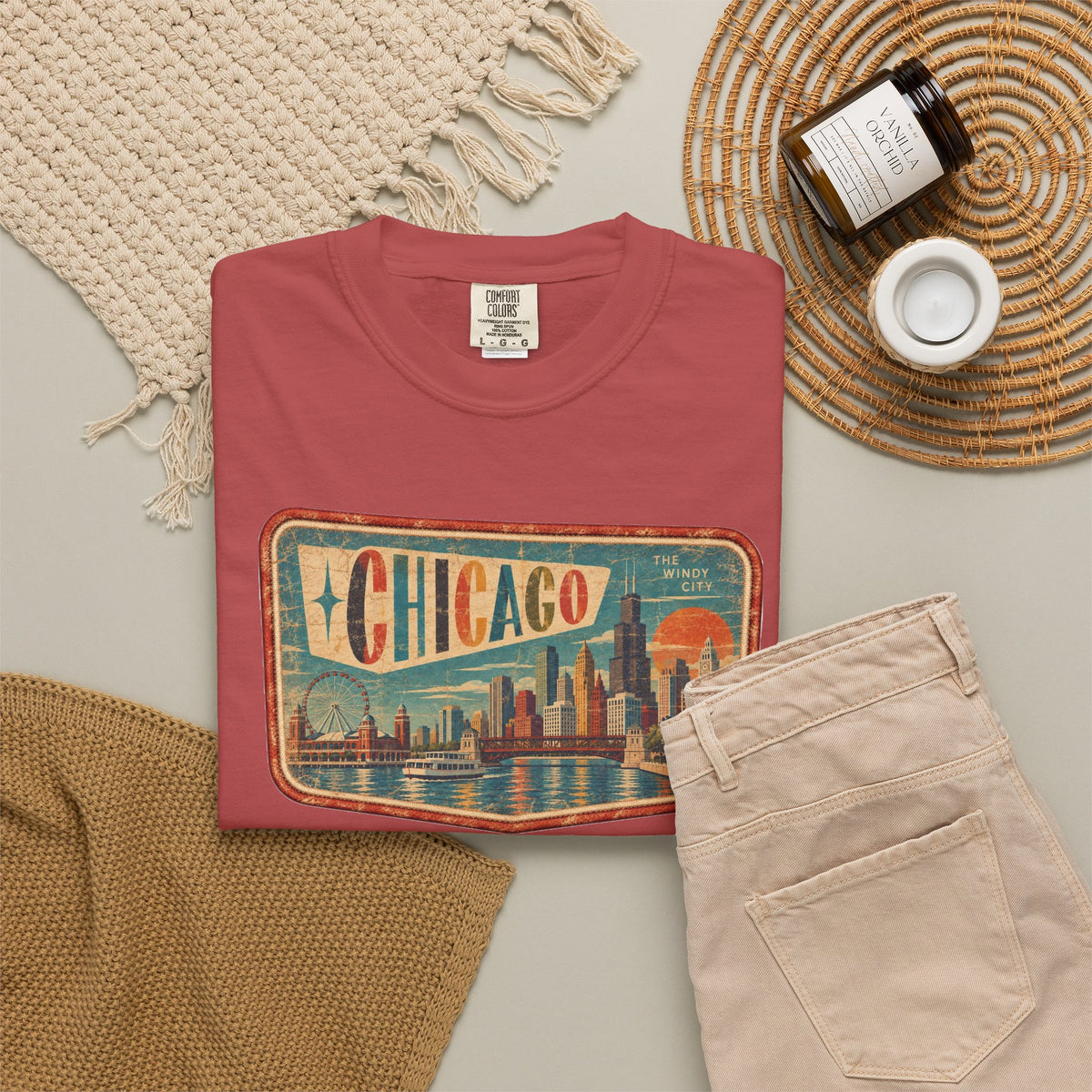 Chicago - Unisex Garment-Dyed T-shirt