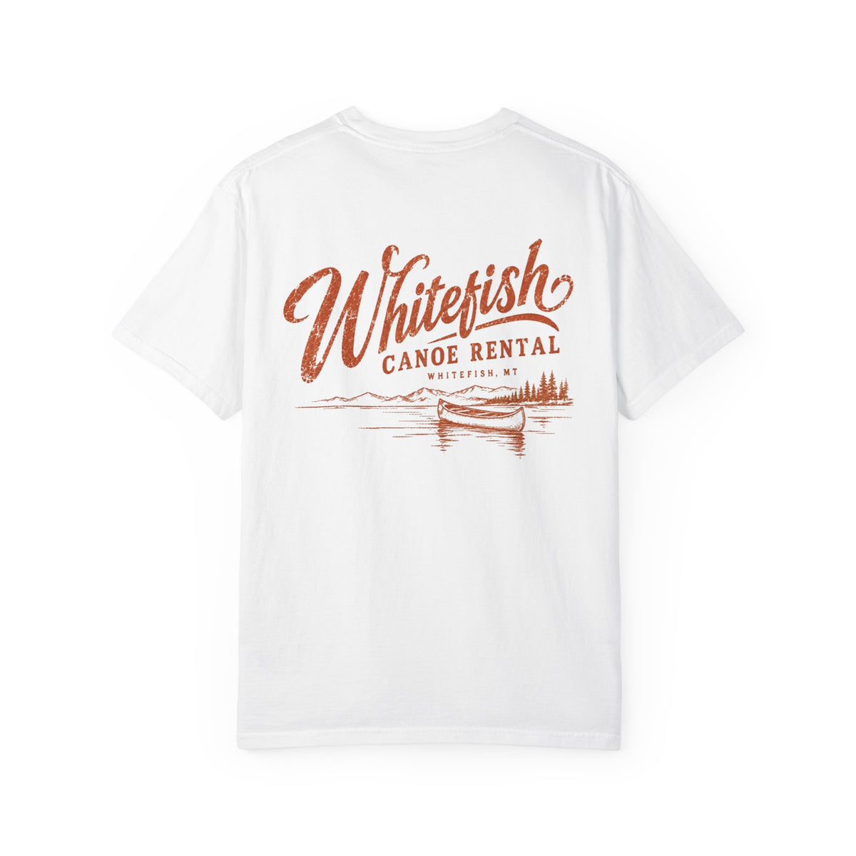 Whitefish Canoe Rental - Unisex Garment-Dyed T-shirt