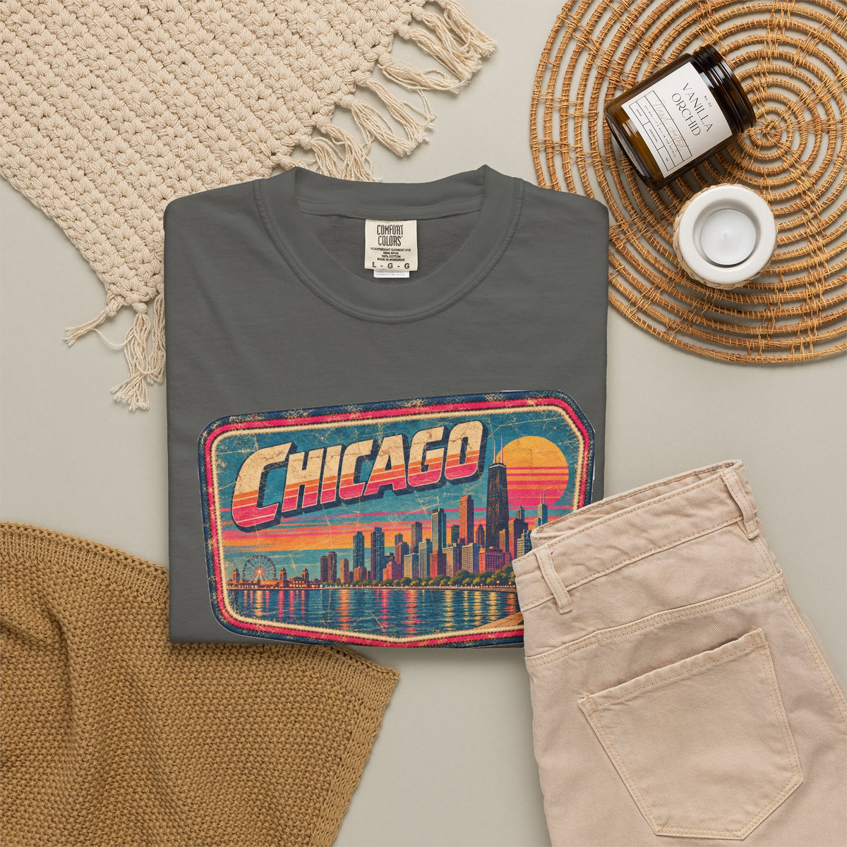 Chicago - Unisex Garment-Dyed T-shirt