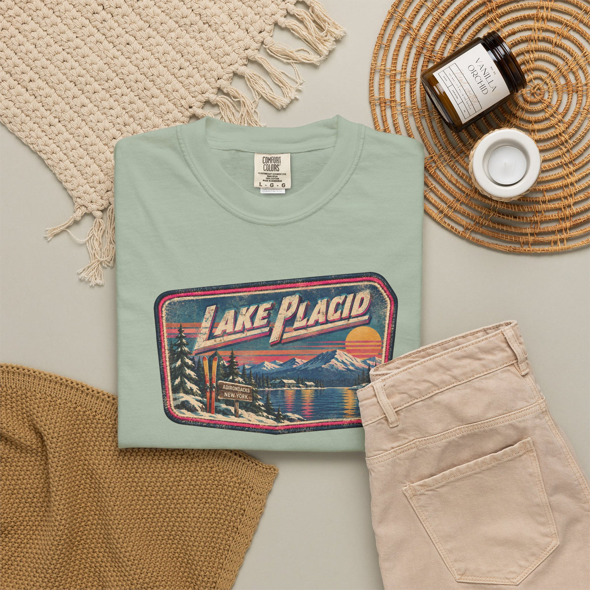 Lake Placid - Unisex Garment-Dyed T-shirt