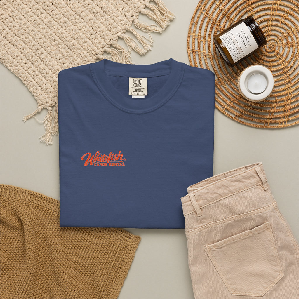 Whitefish Canoe Rental - Unisex Garment-Dyed T-shirt