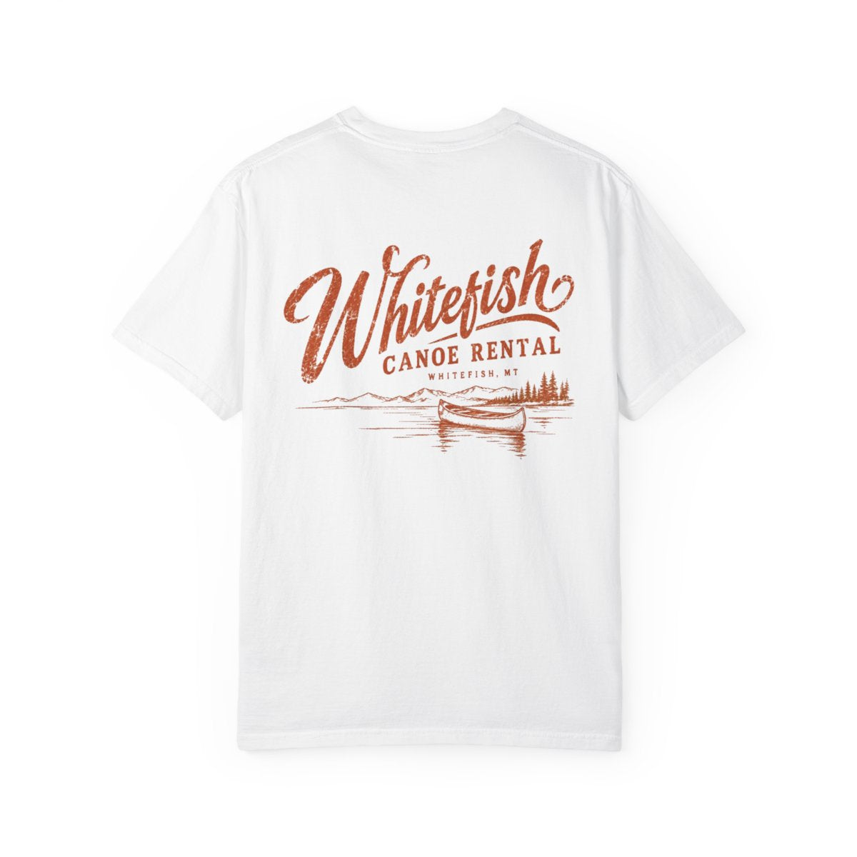 Whitefish Canoe Rental - Unisex Garment-Dyed T-shirt